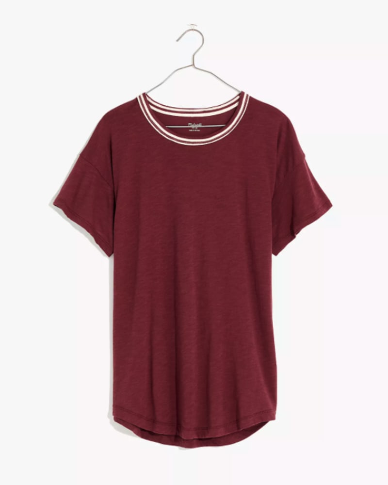 Front of plus size Whisper Sorrel Ringer Tee by Madewell | Dia&Co | dia_product_style_image_id:178290